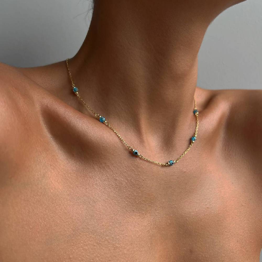 Kardelen Multi Nazar Halskette - 925 SILBER Top Angebot