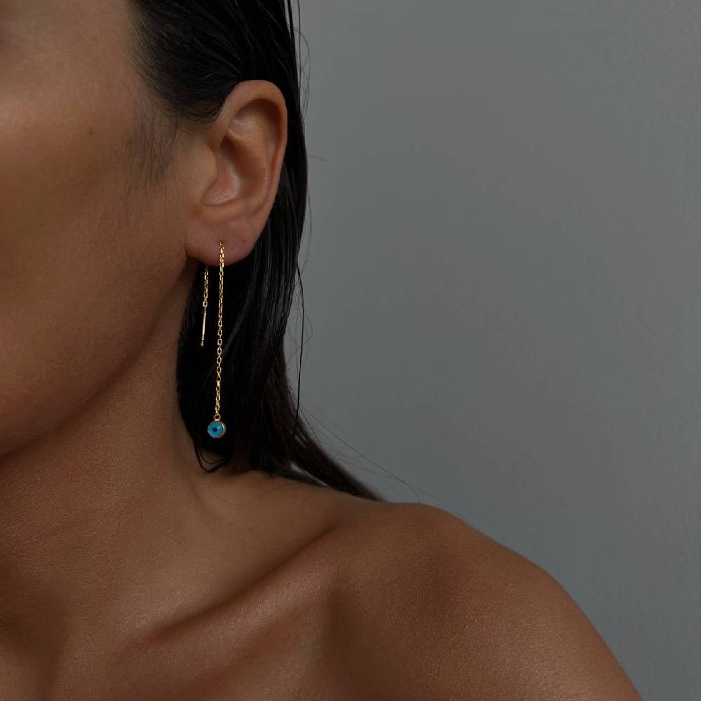 Kardelen Nazar Hängend Ohrring - 925 SILBER Online Outlet