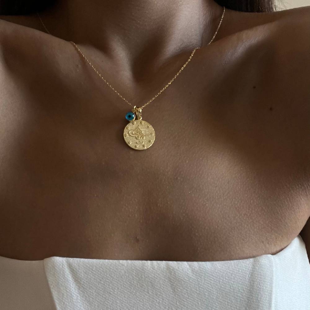 Kardelen Resat Kette mit Nazarauge - 925 SILBER Große Rabatte