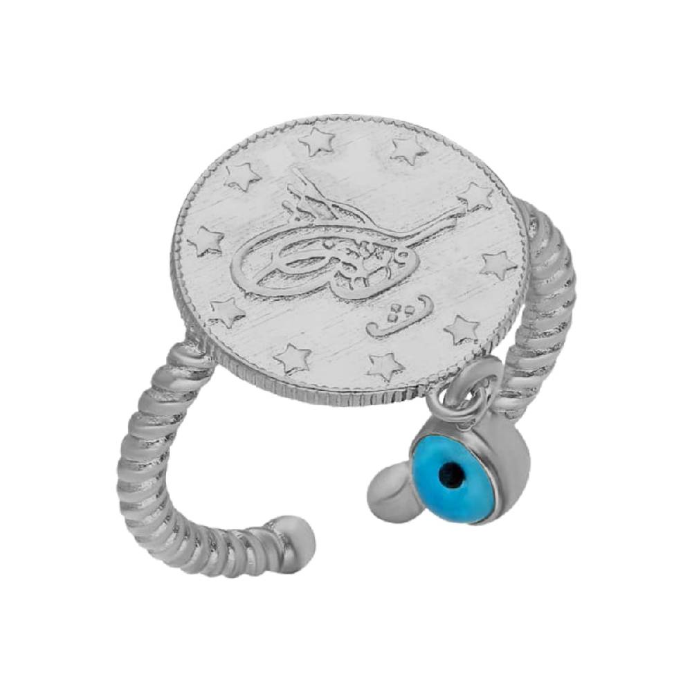 Kardelen Ceyrek Ring mit Nazar - 925 SILBER Neuheiten