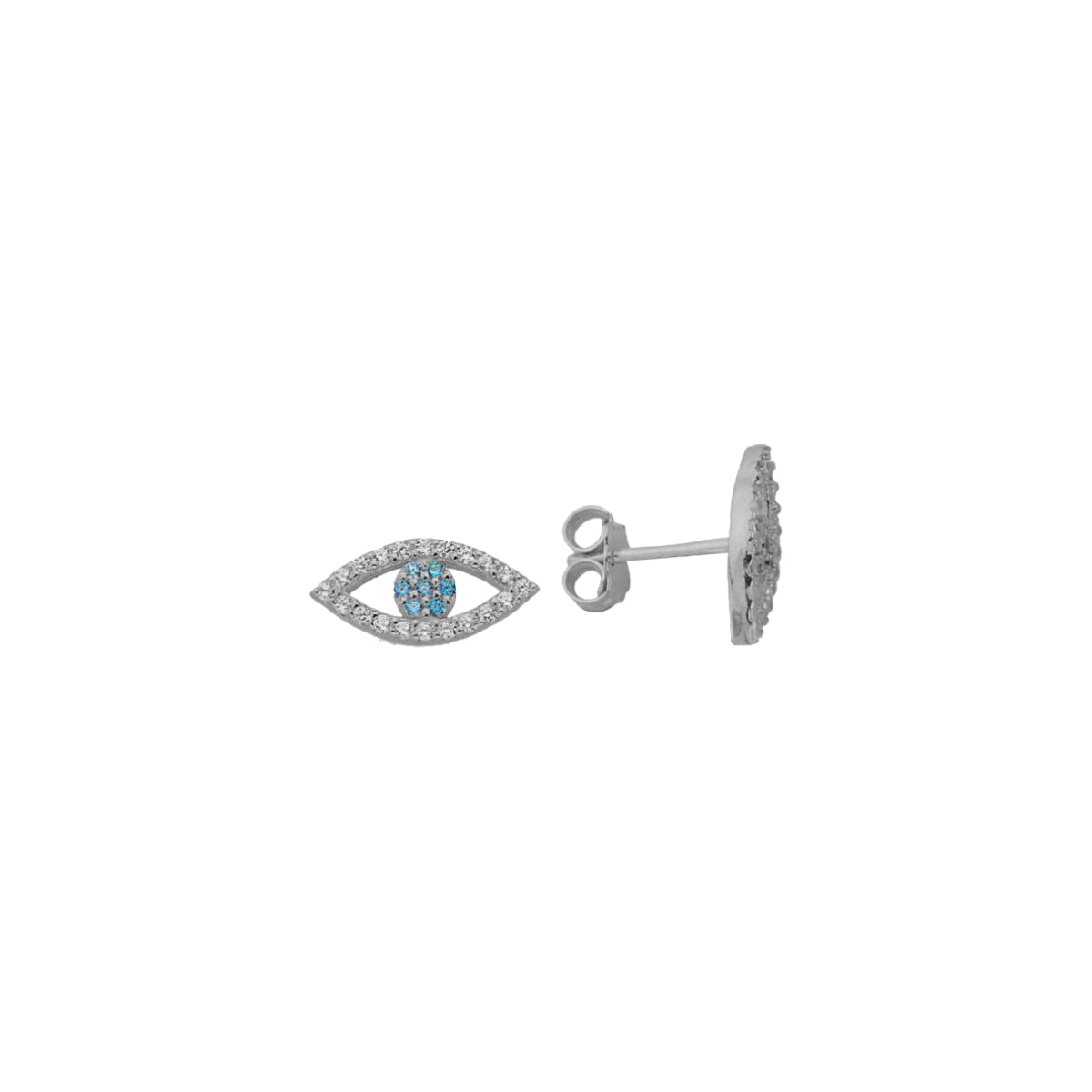 Kardelen Auge Nazar Mini Ohrring - 925 SILBER Räumungsverkauf