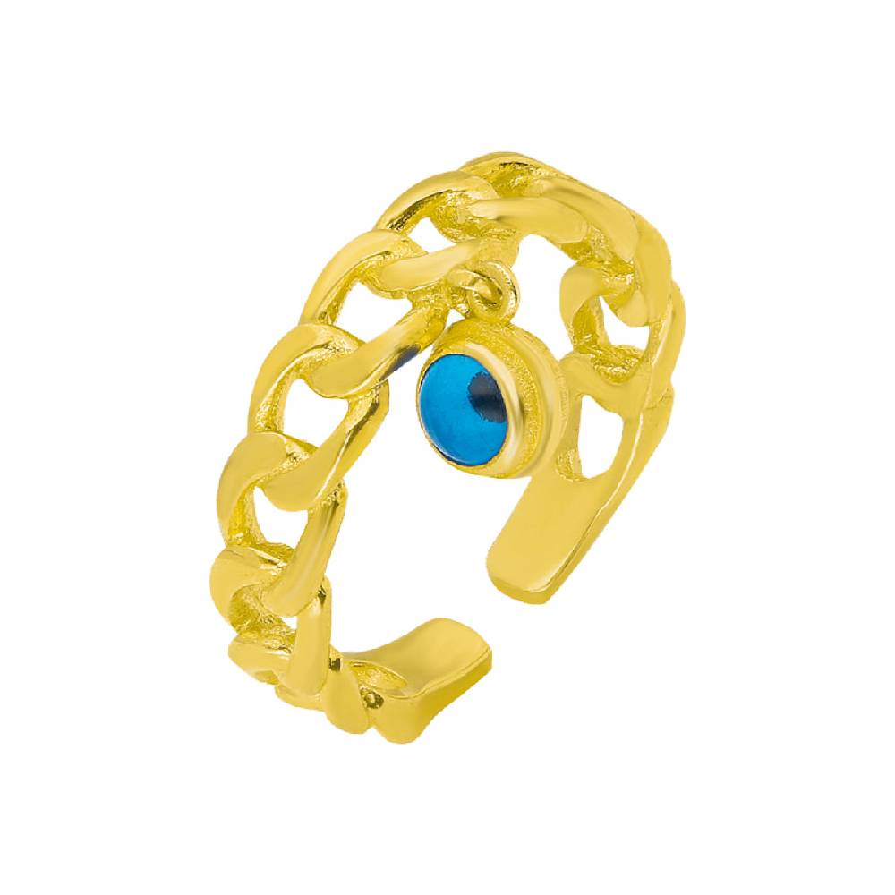 Kardelen Nazar Cuban Link Ring - 925 SILBER