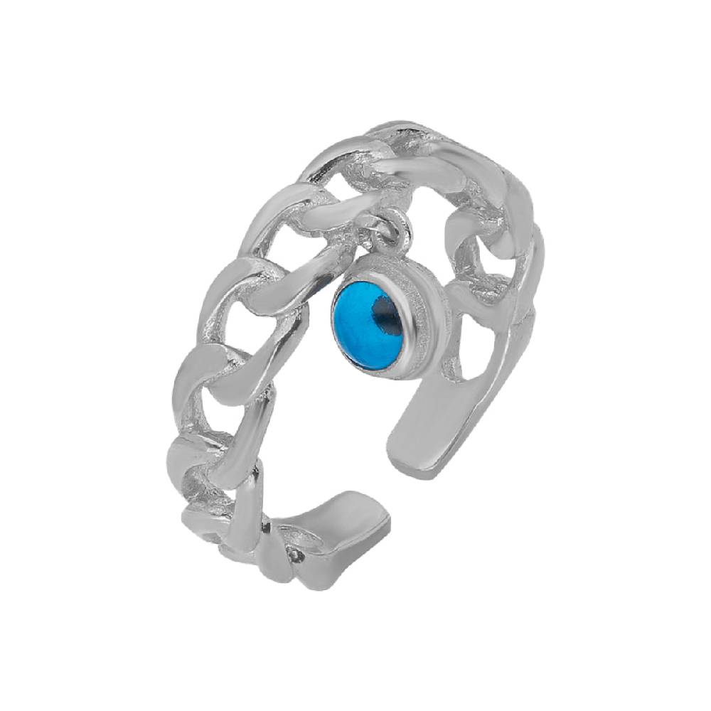 Kardelen Nazar Cuban Link Ring - 925 SILBER Super Sparpreis