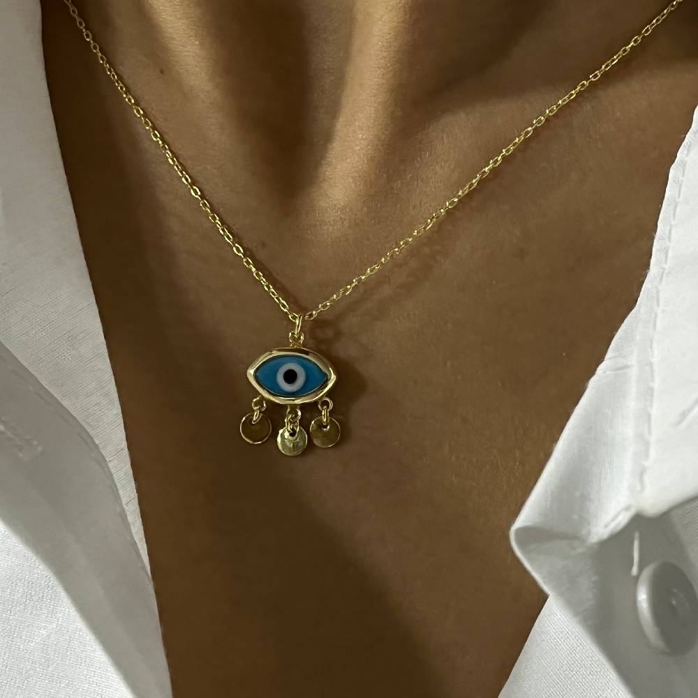 Kardelen Firuze Dark Blue Eyes Necklace - 925 SILBER Wochenangebot