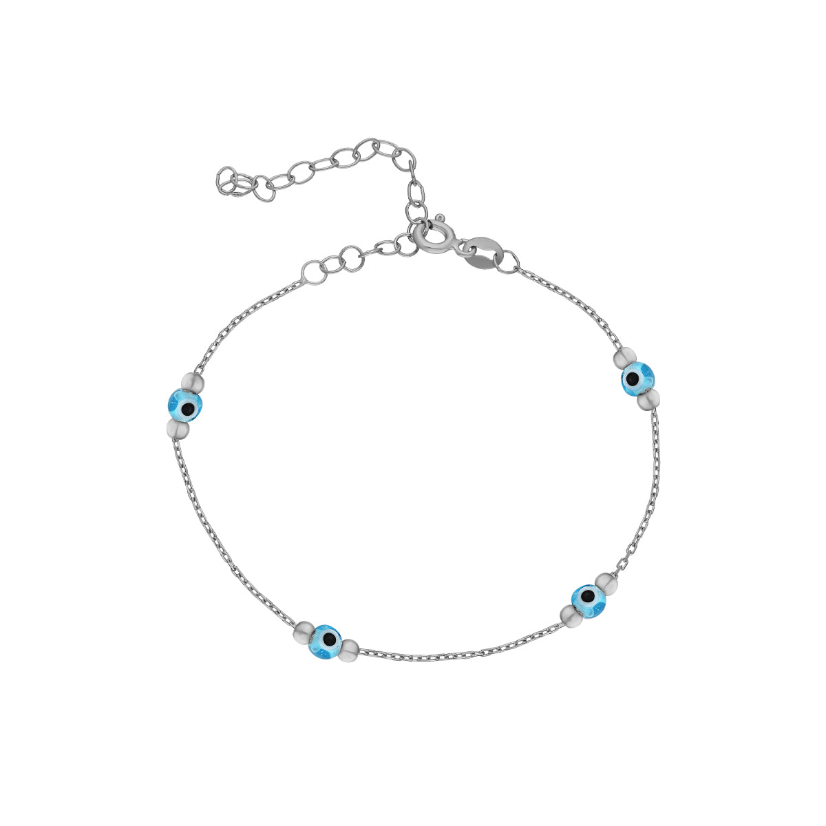 Kardelen Four Eye Nazar Armkette - 925 SILBER Kostenlose Rückgabe
