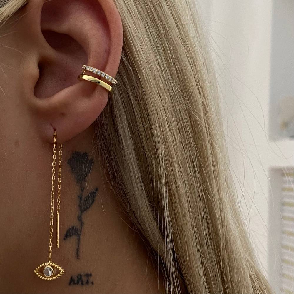 Kardelen Eye Earring Hängend Ohrring - 925 SILBER Sonderangebot der Fabrik