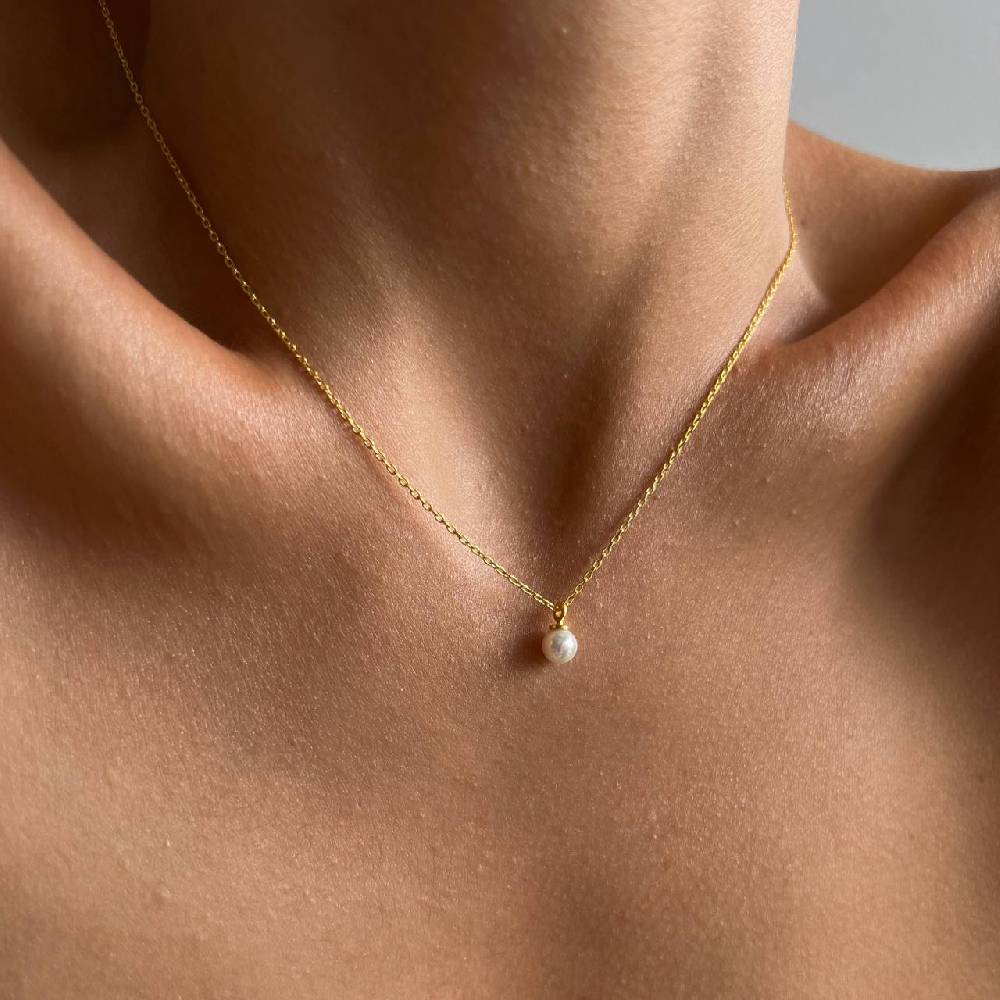Kardelen Mini Pearl Halskette - 925 SILBER Meist gekauft