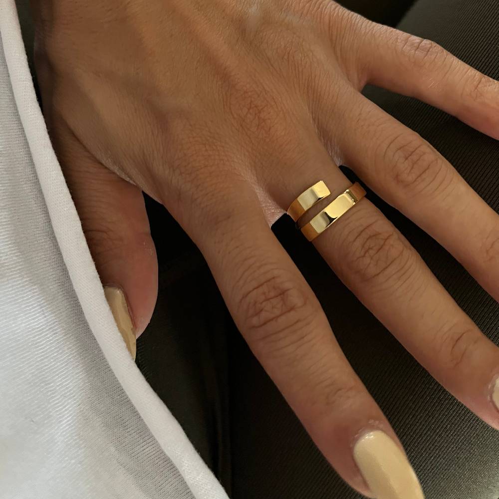 Kardelen 2er Namens Ring - 925 SILBER Fabrik Onlineshop