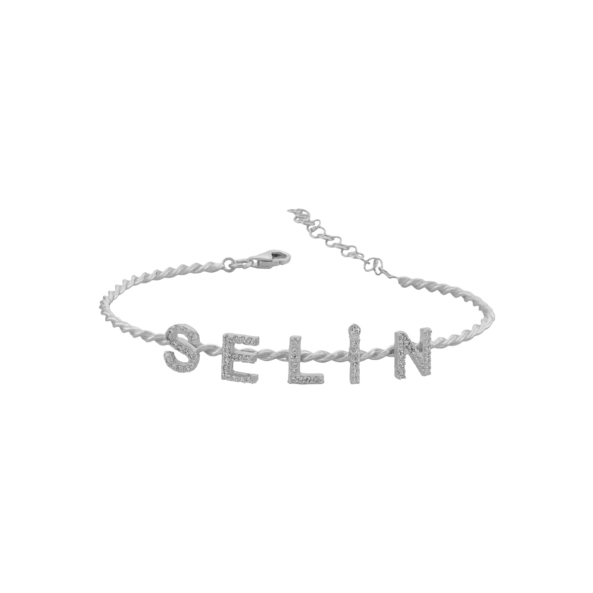 Kardelen Burma Armband mit Zirkonia Buchstaben - 925 SILBER Exklusivangebot