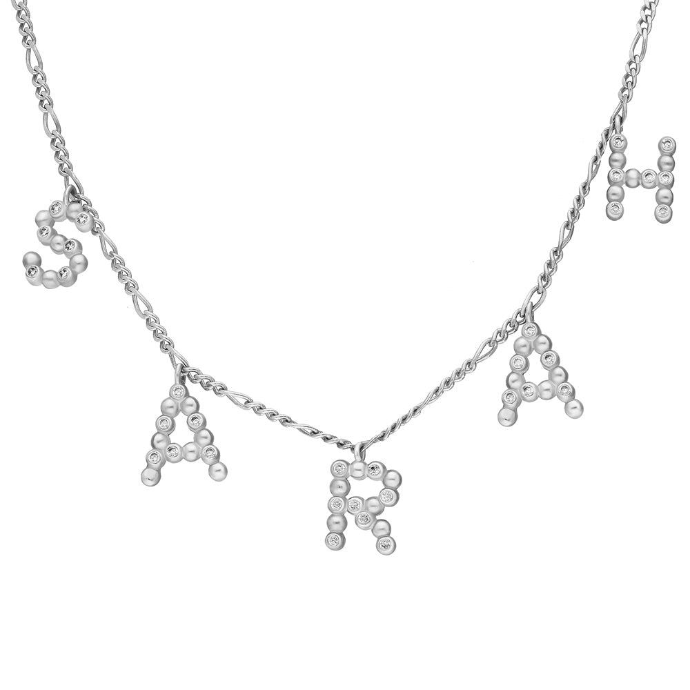 Kardelen Chocker Ball Zirkonia Namenskette - 925 SILBER Muttertagsangebot