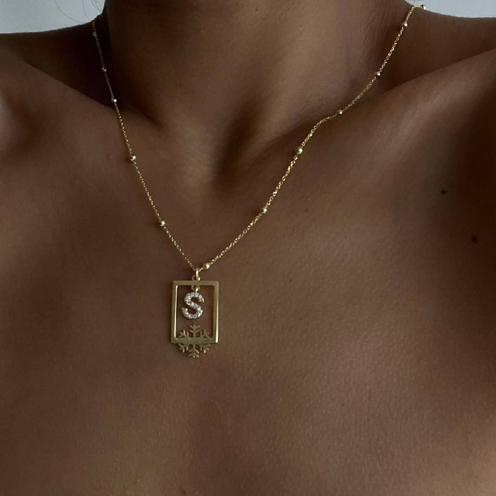 Kardelen Buchstabenkette mit Ball Chain - 925 SILBER Lagerräumung