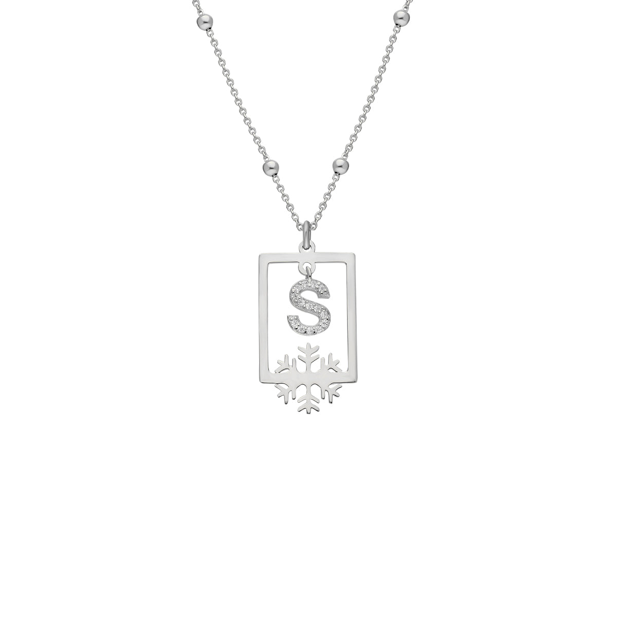 Kardelen Buchstabenkette mit Ball Chain - 925 SILBER Lagerräumung