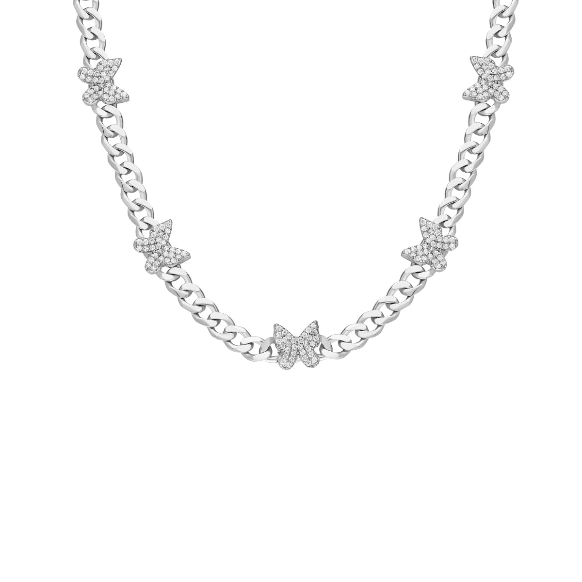 Kardelen Gourmet Butterfly Zirkonia Stein Halskette - 925 SILBER Heißer Verkauf