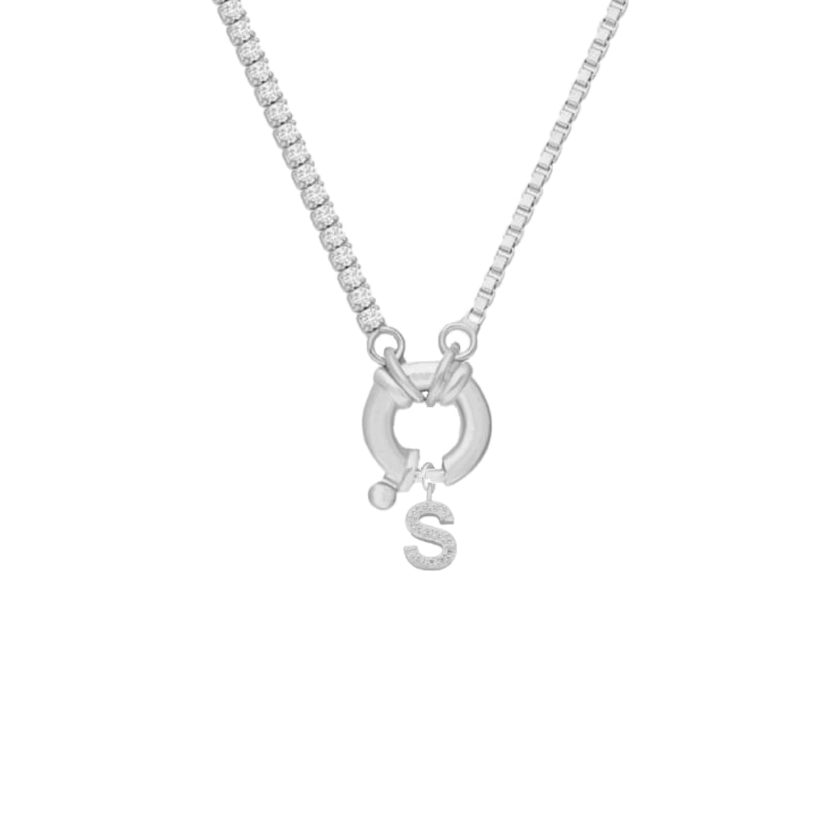 Kardelen Chain Design Iced-Buchstabe - 925 SILBER Top Angebot