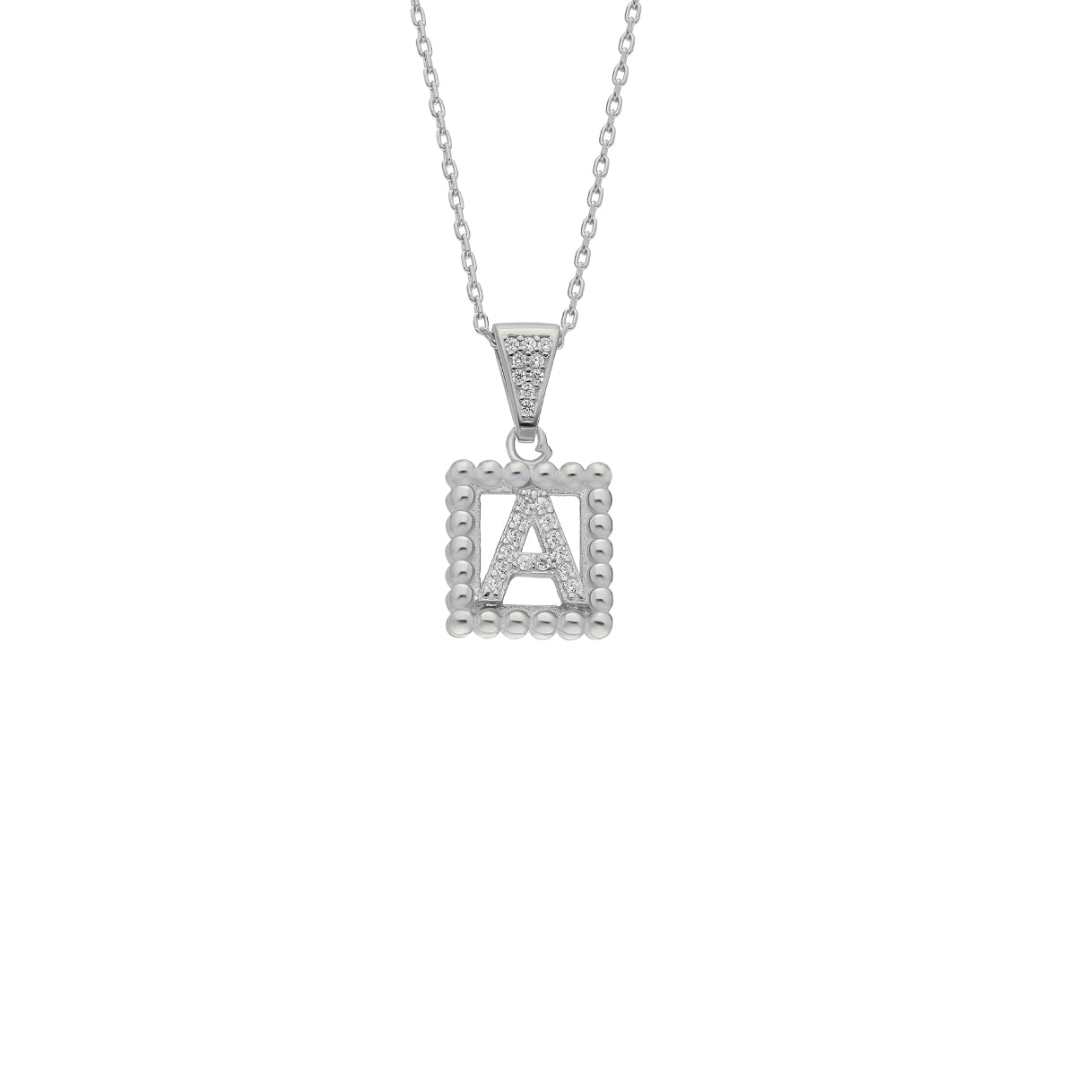 Kardelen Buchstaben Kette mit Zirkonia - 925 SILBER Neueste Mode