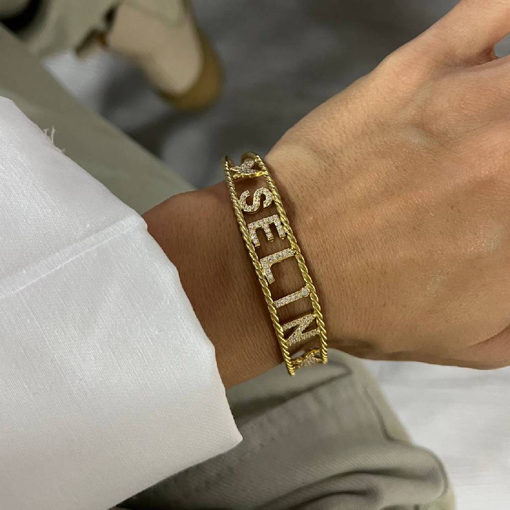 Kardelen Naome Armband mit Wunschname - 925 SILBER Online Outlet