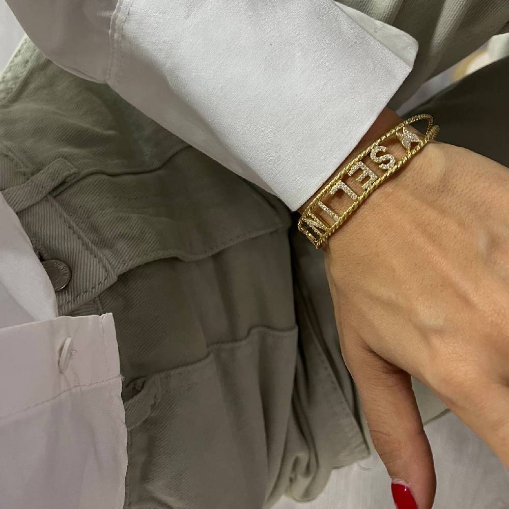 Kardelen Naome Armband mit Wunschname - 925 SILBER Online Outlet