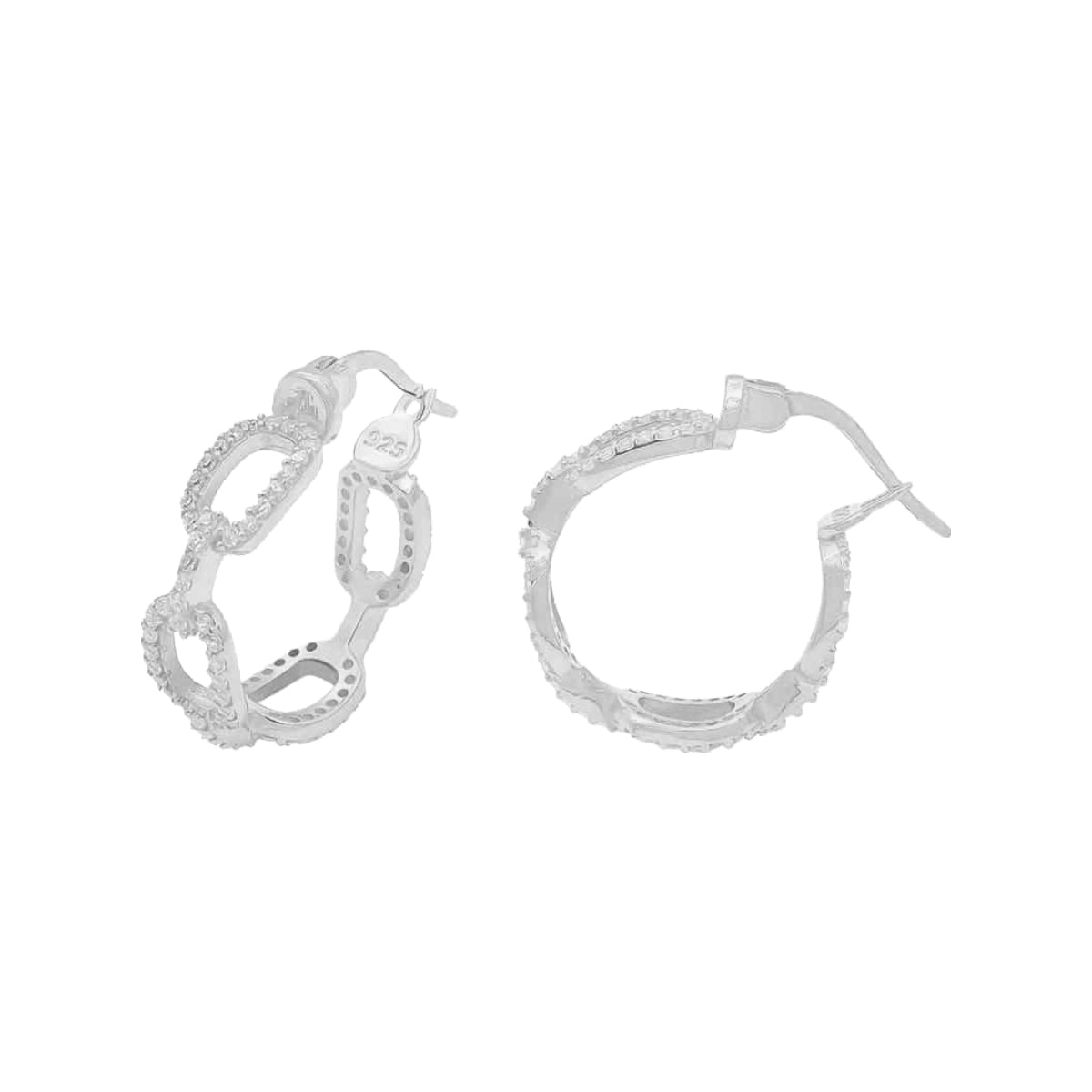 Kardelen Madrid Chain Design Zirkonia Ohrring - 925 SILBER Super Sparpreis