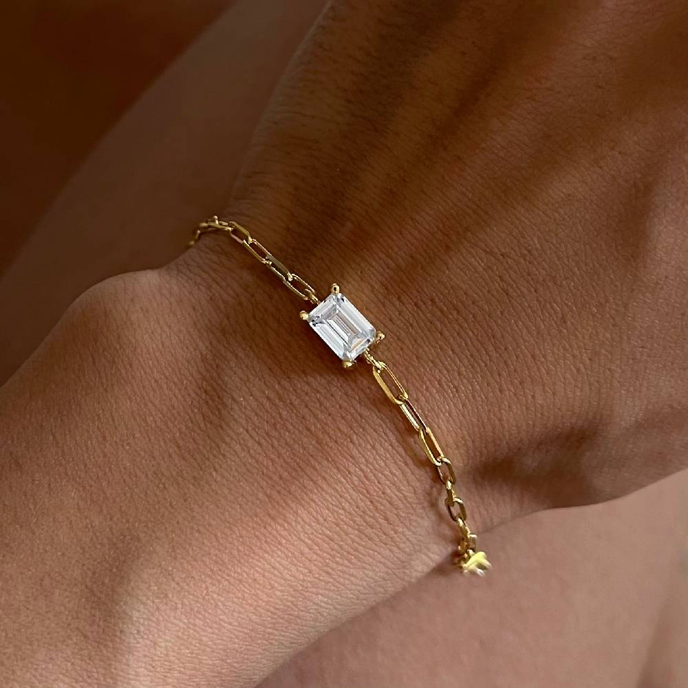 Kardelen Baguette Armkette II - 925 SILBER JETZT KAUFEN
