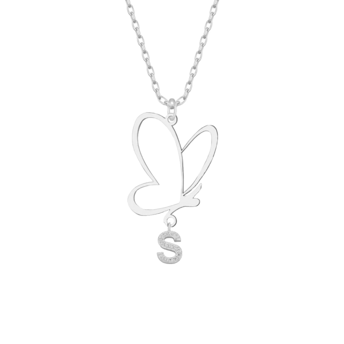 Kardelen Butterfly Kette mit Wunschbuchstabe - 925 SILBER Bis zu 60% Rabatt