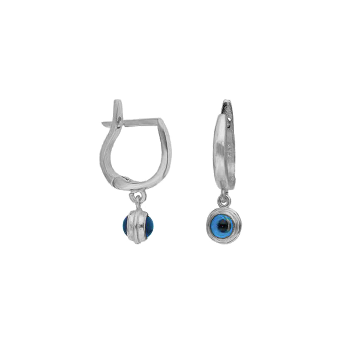 Kardelen Nazar Oval Ohrring - 925 SILBER Auslauf