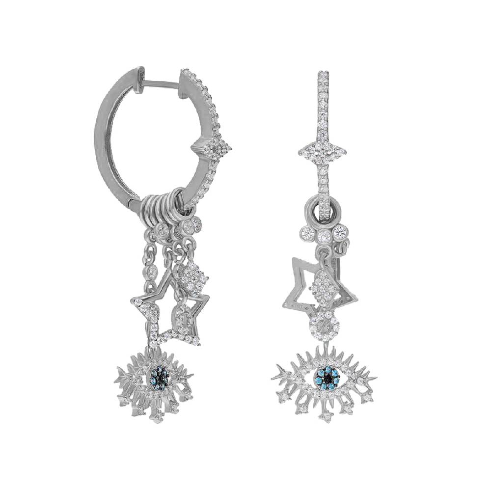 Kardelen Eye Effect Star Single Ohrring - 925 SILBER Angebote
