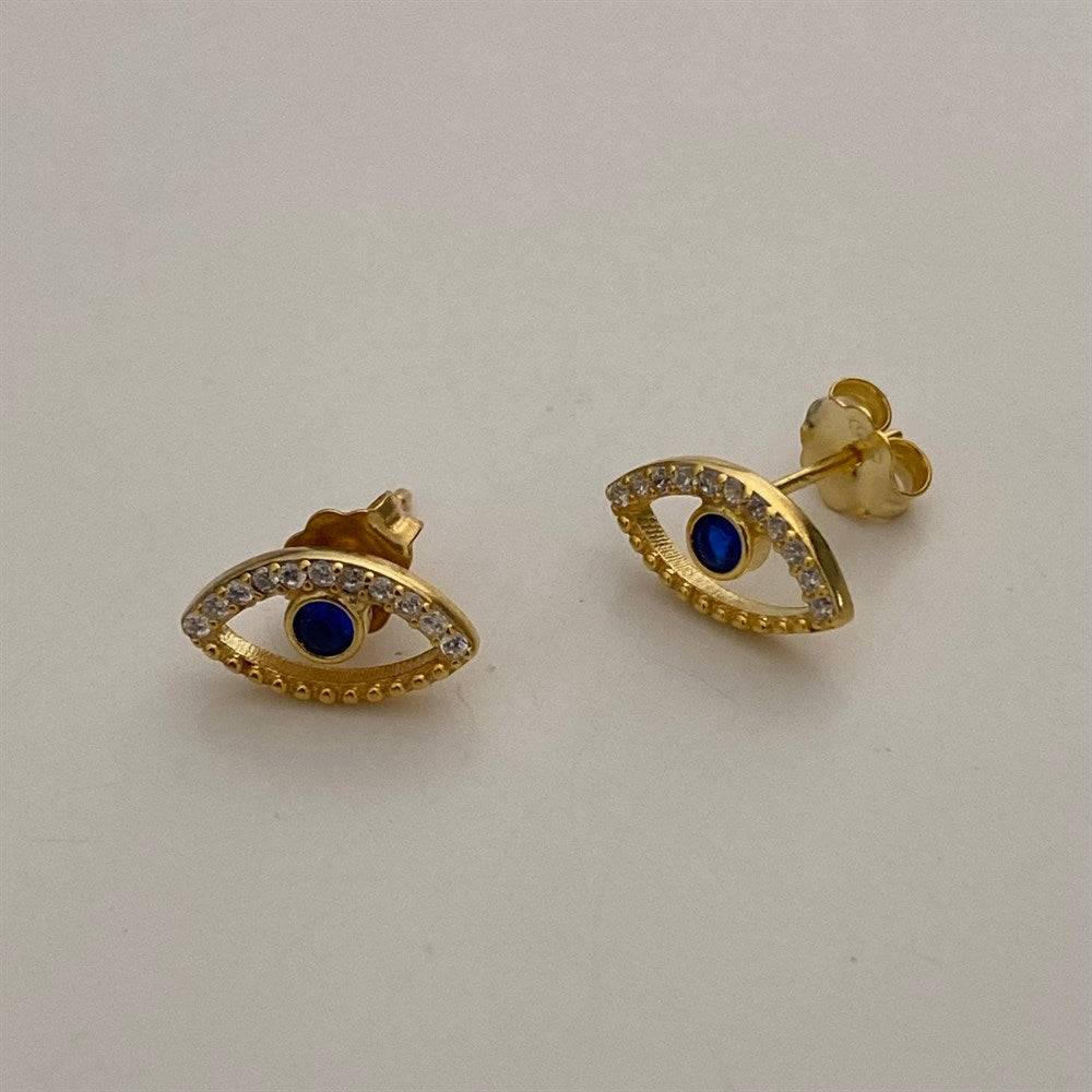 Kardelen Blue Eye stecker Ohrring - 925 SILBER Blitzverkäufe