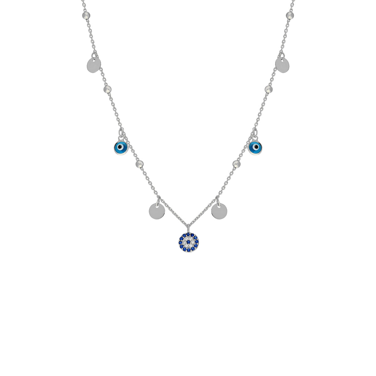 Kardelen Nazar Coin Halskette - 925 SILBER Fabrik Onlineshop