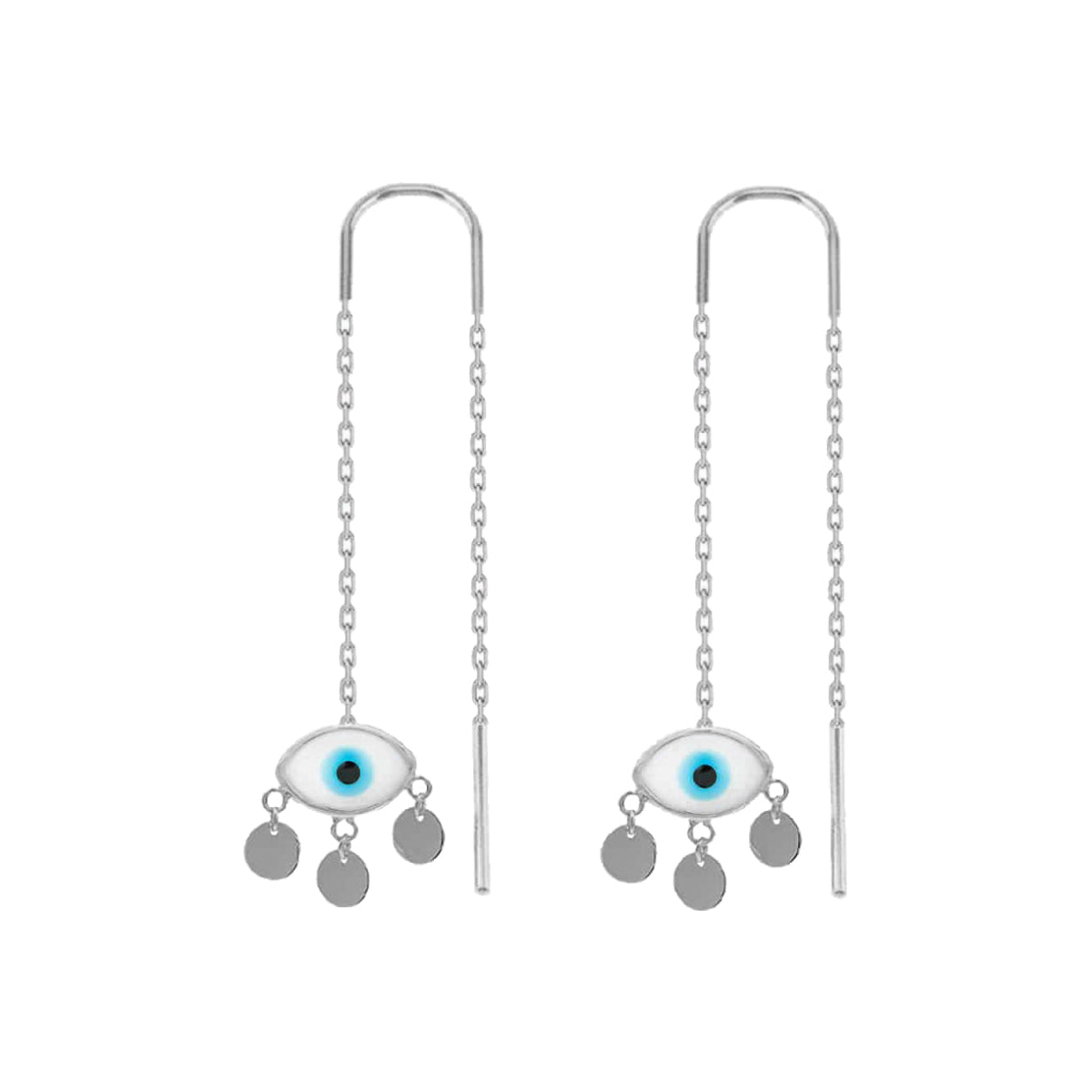 Kardelen Firuze White Eye Ohrring - 925 SILBER Günstig kaufen