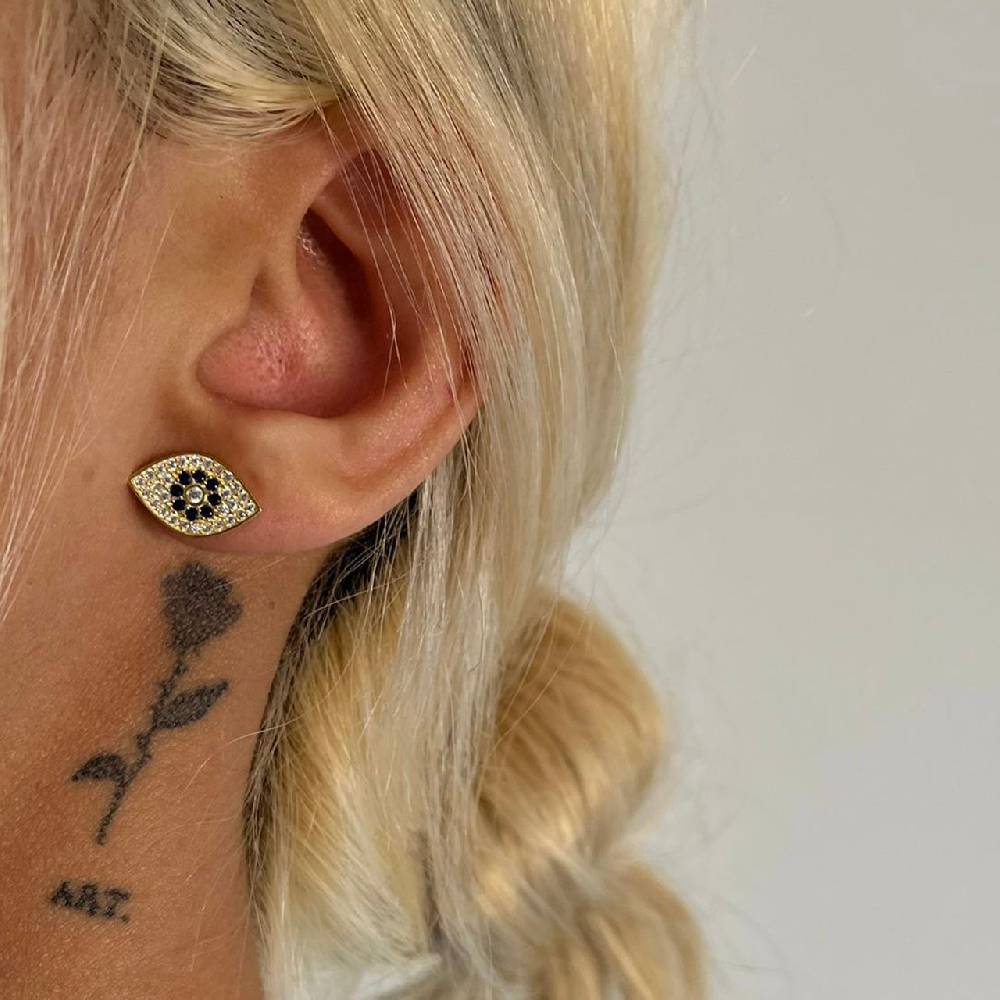 Kardelen Diamond Nazar Ohrring - 925 SILBER Muttertagsangebot