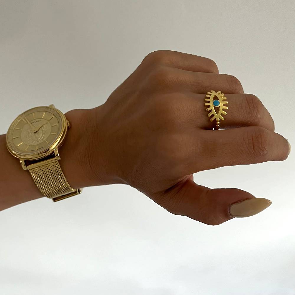 Kardelen Eye Ring - 925 SILBER Jubiläumsangebot