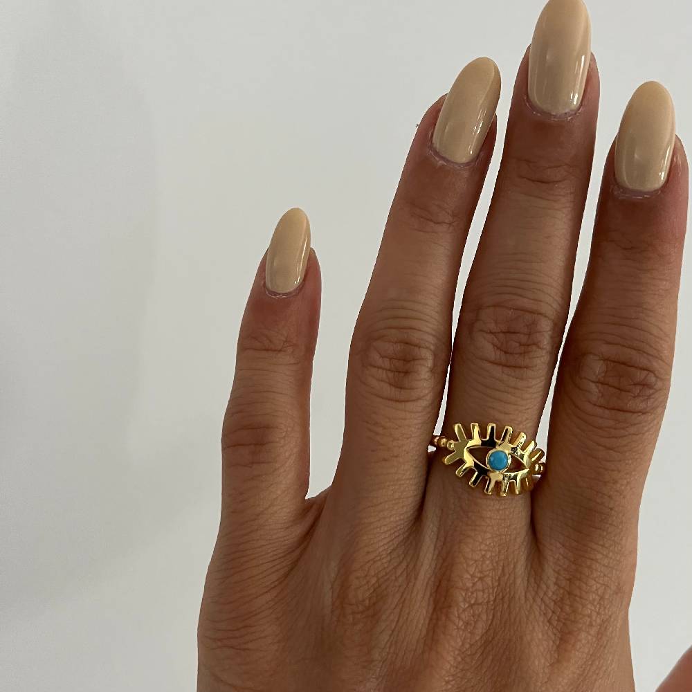 Kardelen Eye Ring - 925 SILBER Jubiläumsangebot