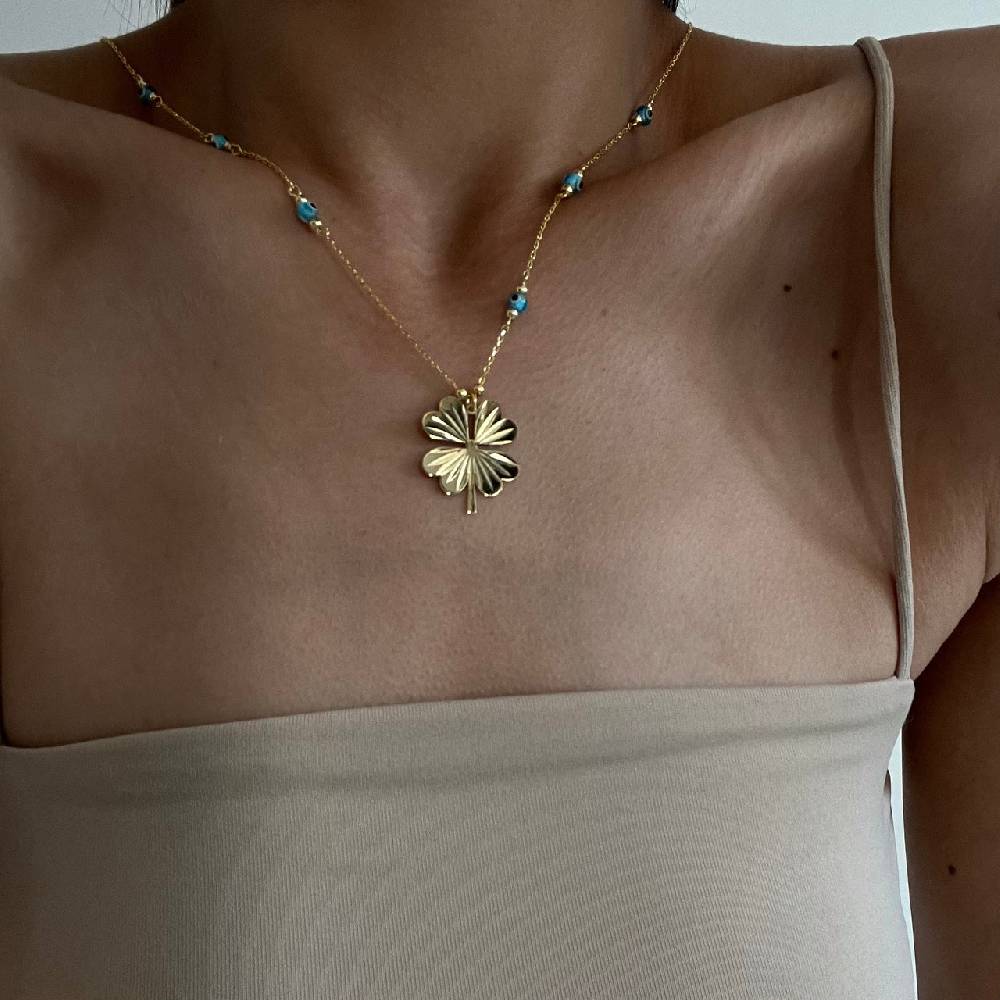 Kardelen Kleeblatt mit Nazaraugen - 925 SILBER Online Outlet