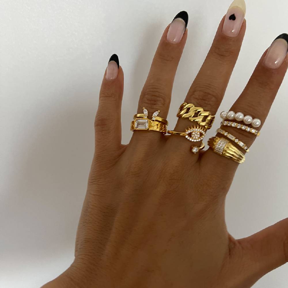 Kardelen Zirconia Eye Ring - 925 SILBER Neuheiten