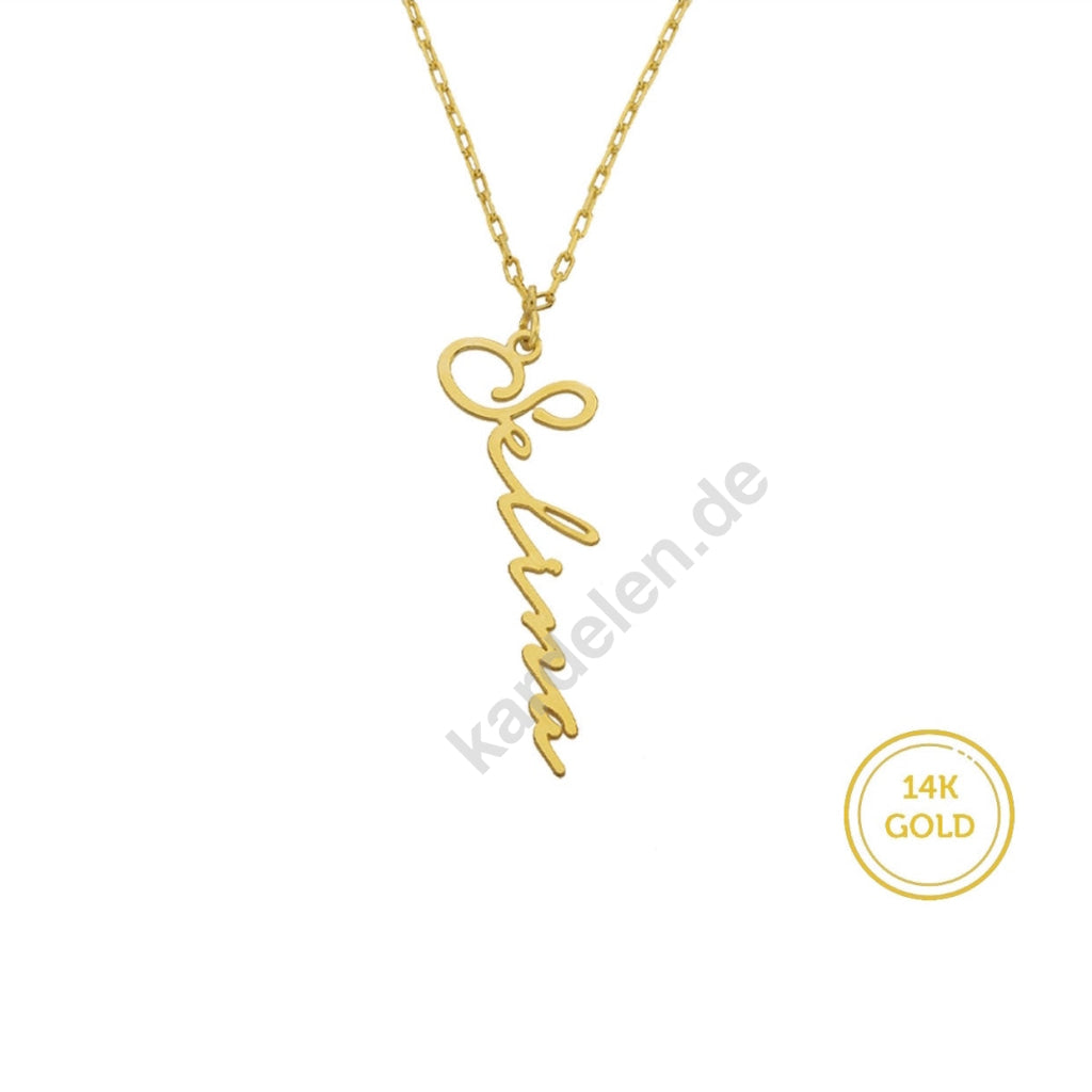 Kardelen 14K GOLD SIGNATUR NAMENSKETTE