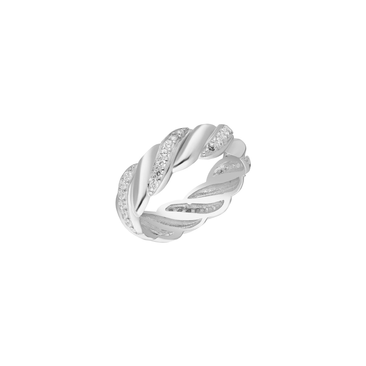 Kardelen Wave Zirconia Ring - 925 SILBER Verkauf