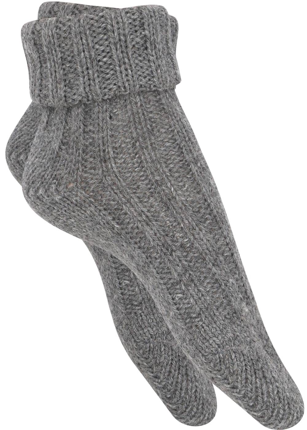 KB Socken Alpakasocken mit Umschlag dickgestrickt - 2 Paar Blitzangebot