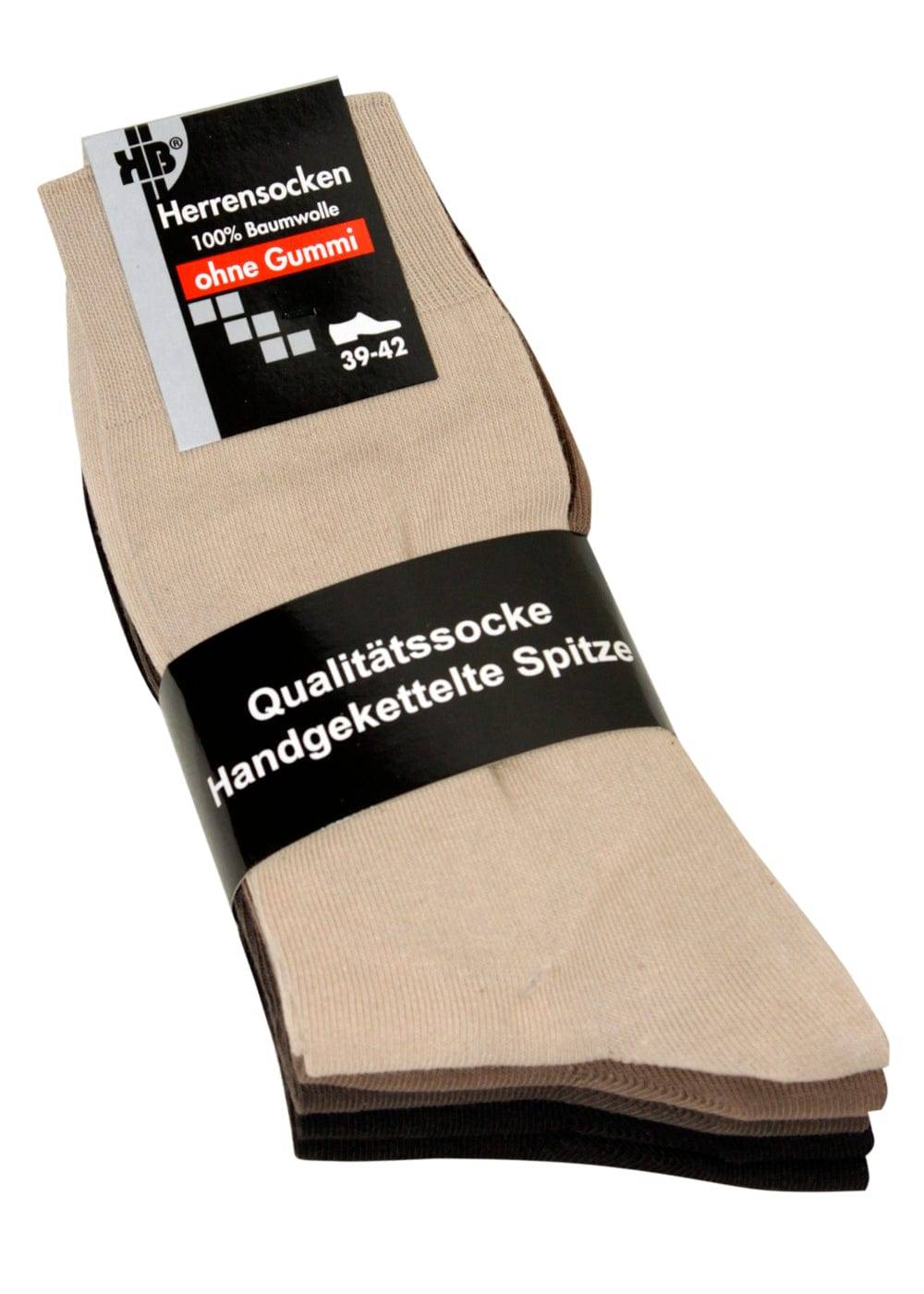 KB Socken Herrensocken Brauntöne - Diabetiker geeignet - 10 Paar 50% Rabatt mit kostenlosem Versand
