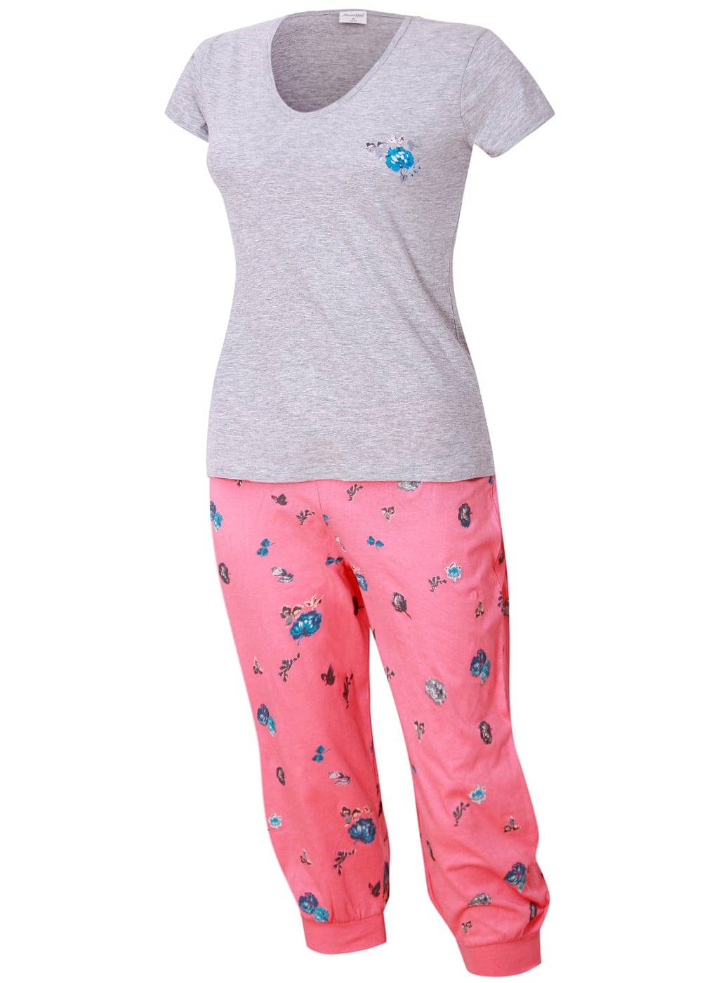 KB Socken Damen Schlafanzug Caprihose - 100% Baumwolle