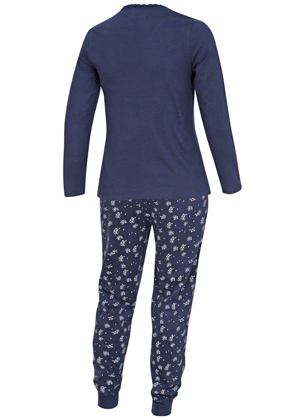 KB Socken Damen Schlafanzug lang dunkelblau - 100% Baumwolle Osterangebot