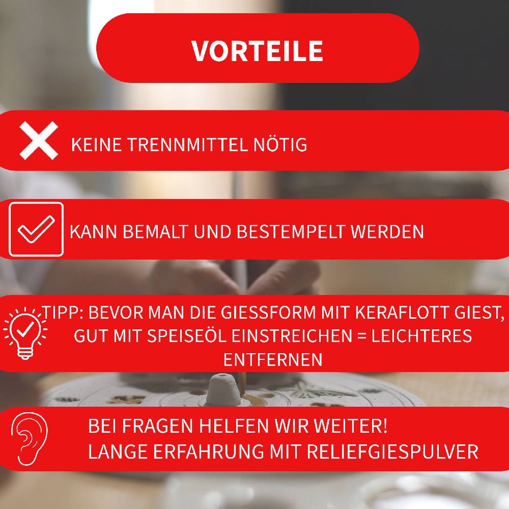 KB Socken KERAflott Reliefgießpulver weiß 5 kg Sack Zeitlich begrenztes Angebot