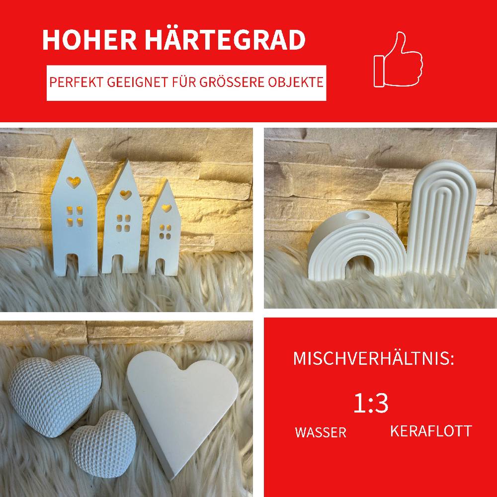 KB Socken KERAflott Reliefgießpulver weiß 1 kg Blitzangebot