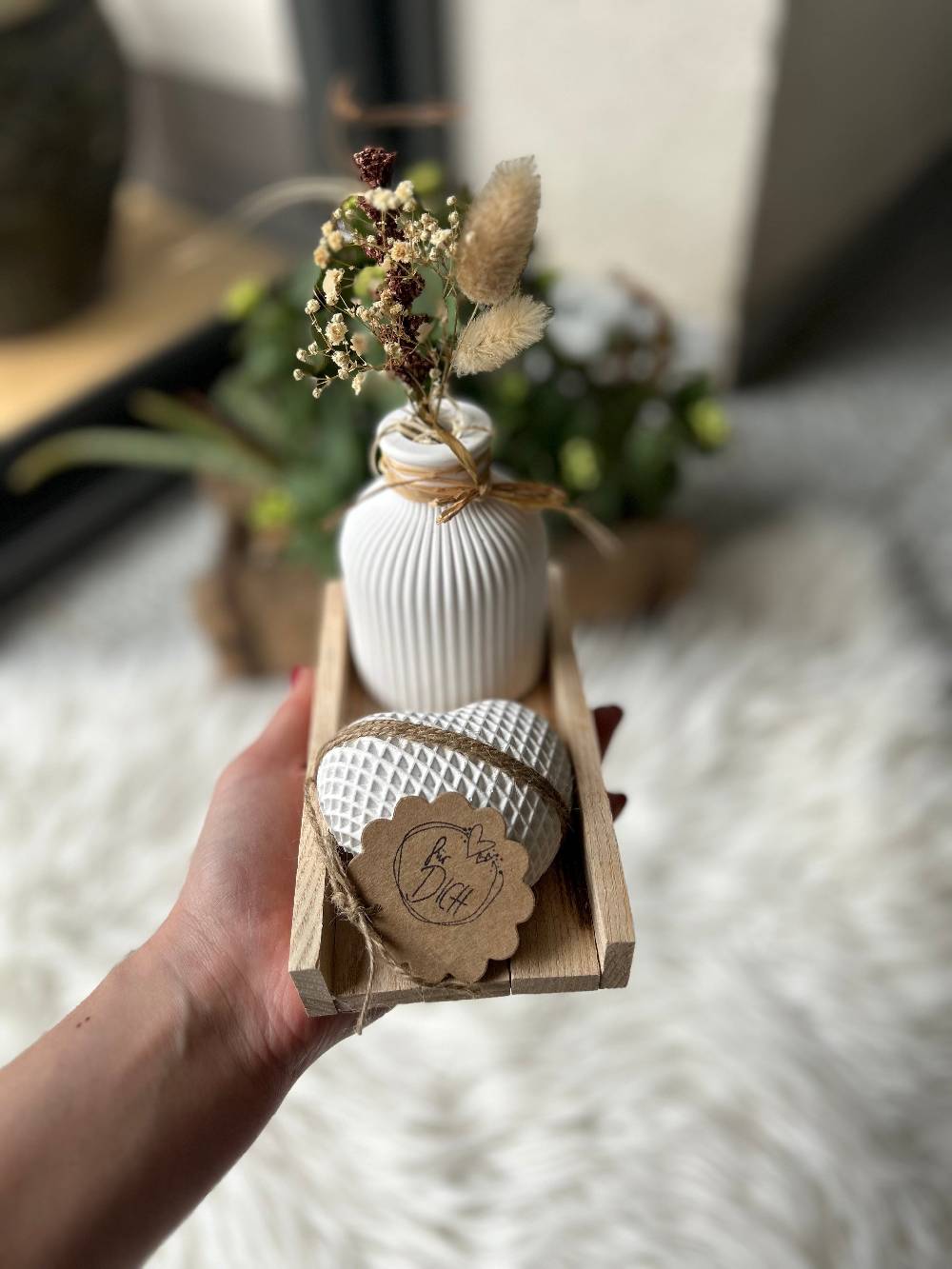 KB Socken Deko Vase Herz Handmade Geschenk Limitierter Zeitrabatt