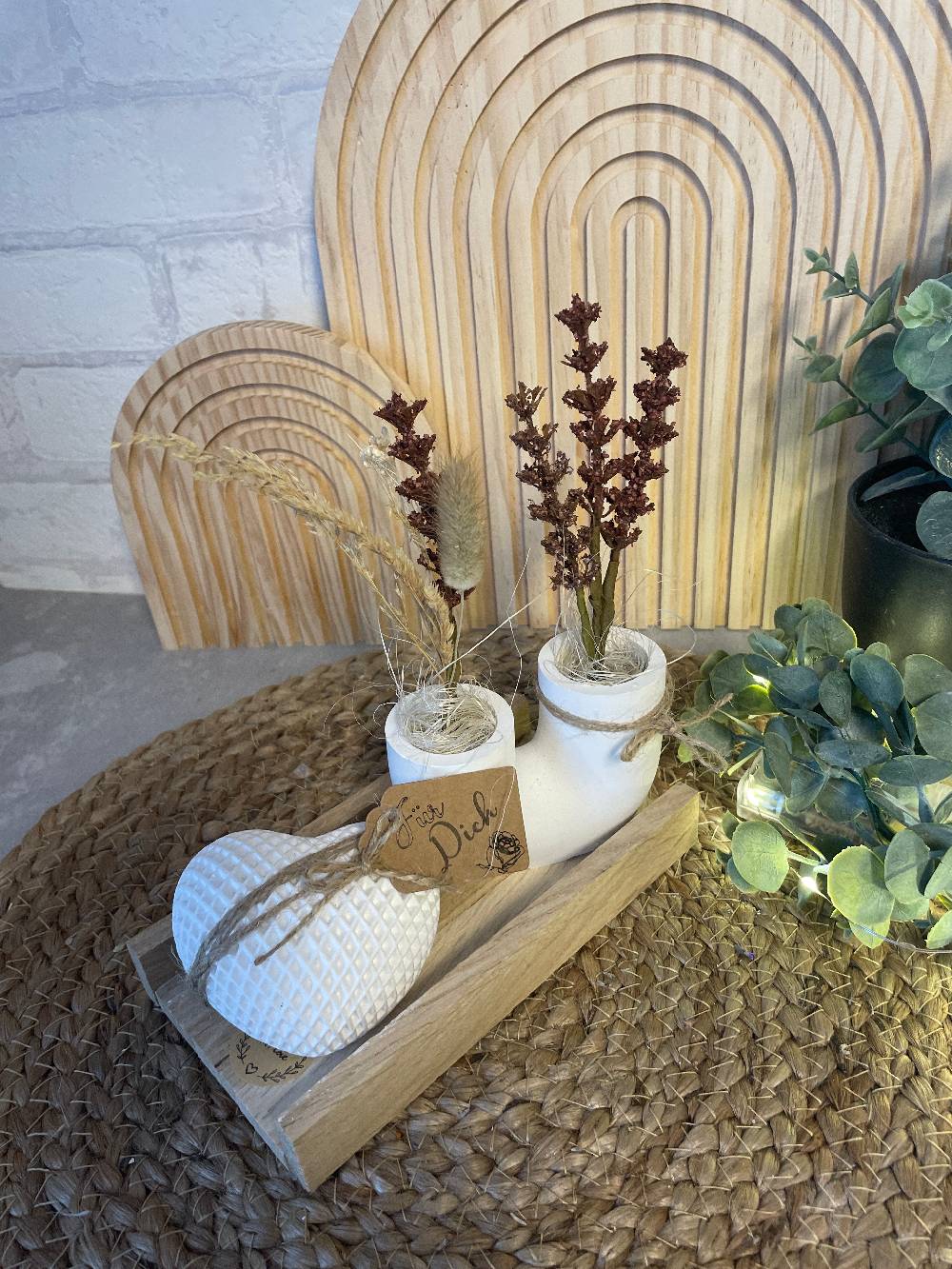 KB Socken Deko Herz mit Vase Handmade Fabrik Onlineshop