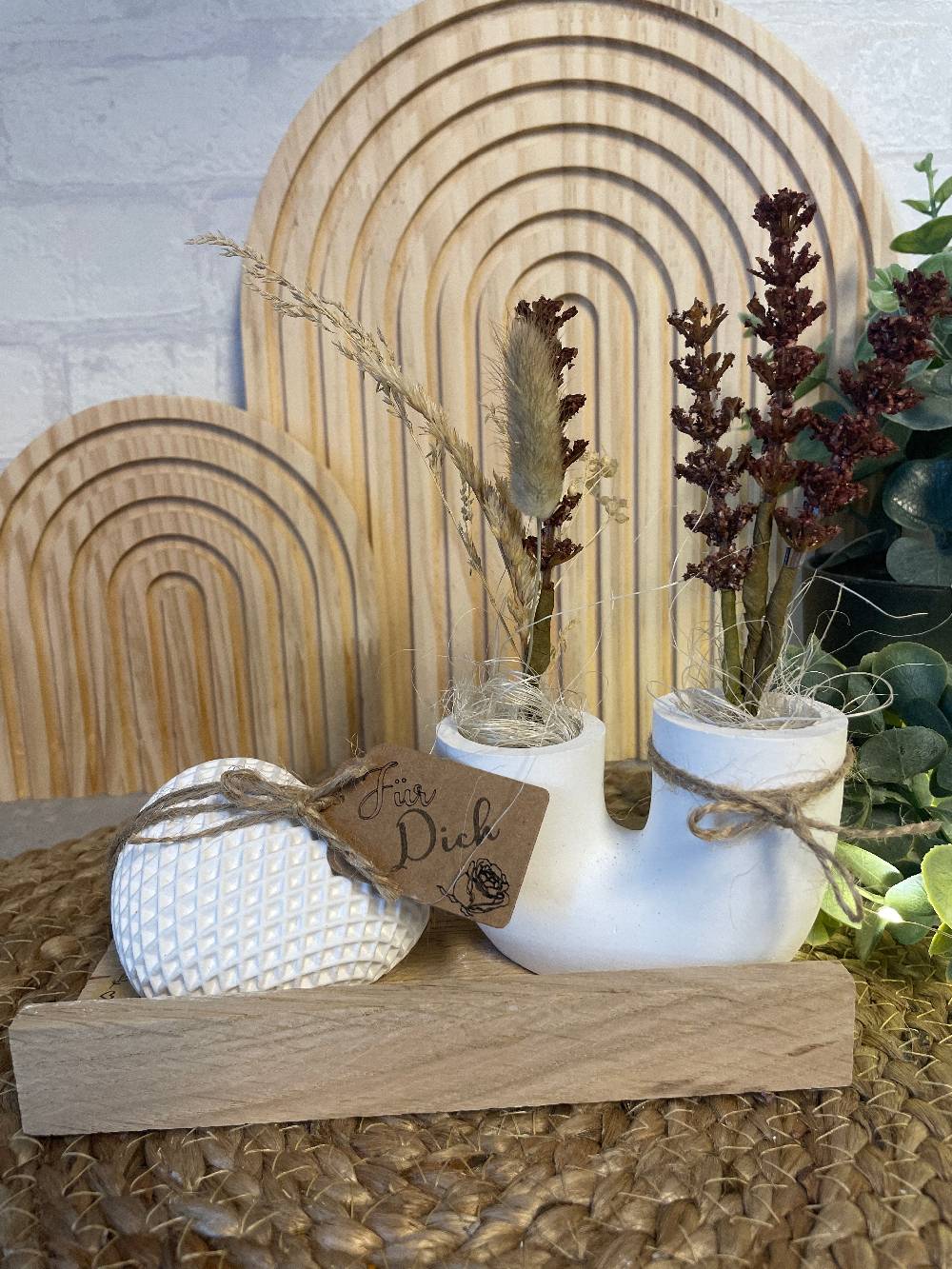 KB Socken Deko Herz mit Vase Handmade Fabrik Onlineshop