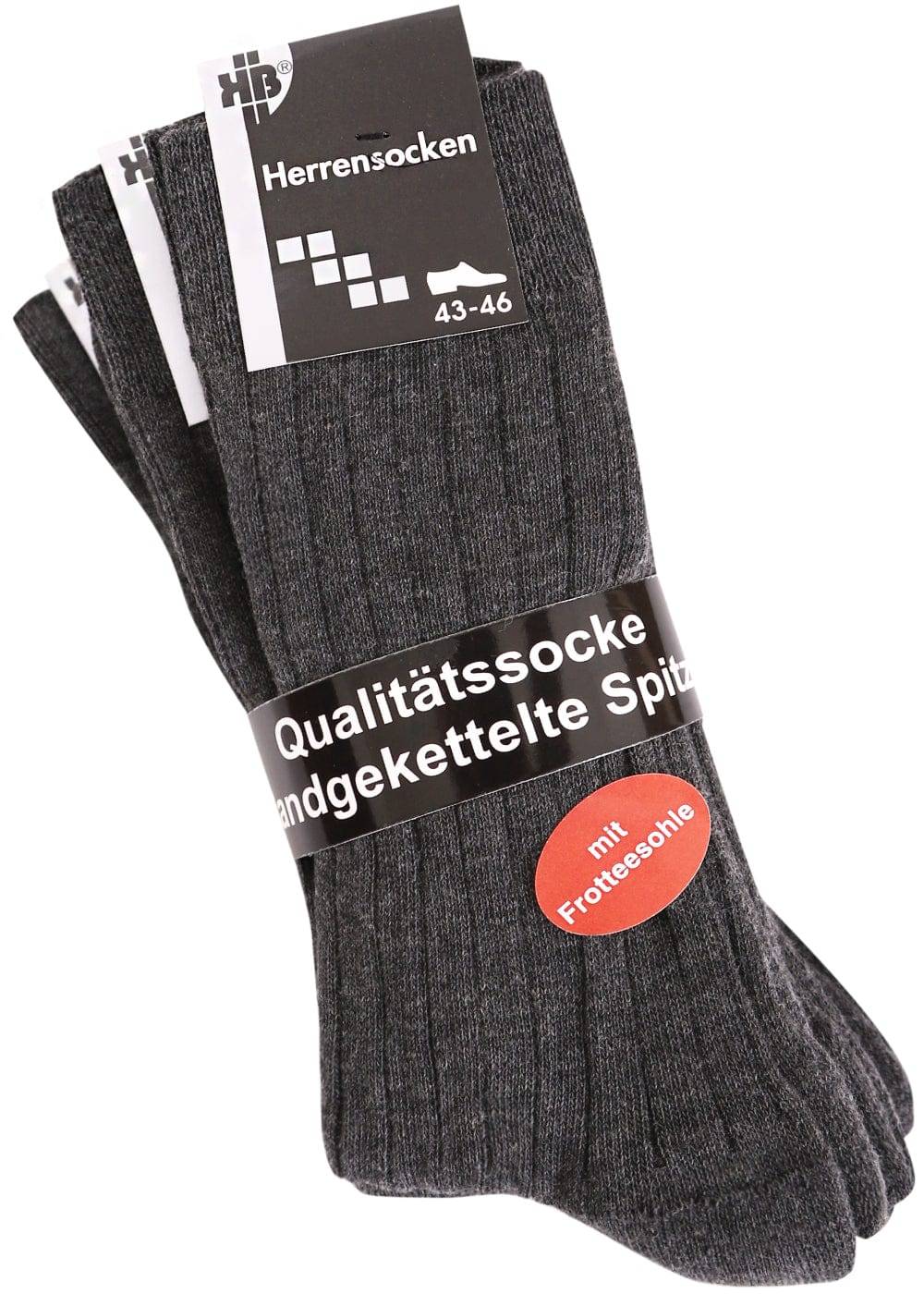 KB Socken Arbeitssocken mit Frotteesohle Grau - 5 Paar Black Friday Preise