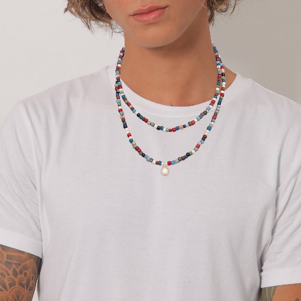 Kuzzoi Layer-Halskette Beads Große Rabatte