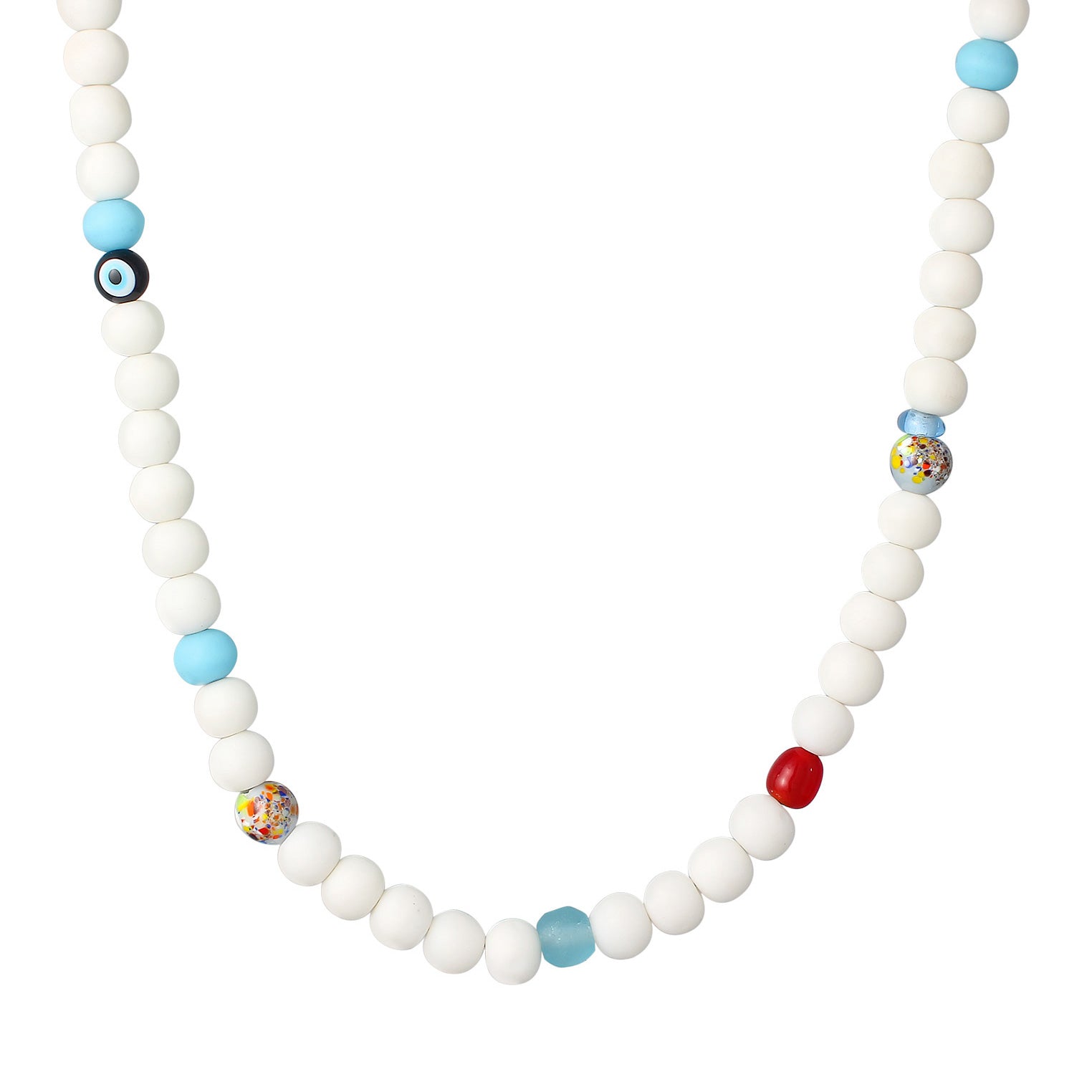Kuzzoi Halskette mit Smiling Face Glasperlen Bunt Neuheiten