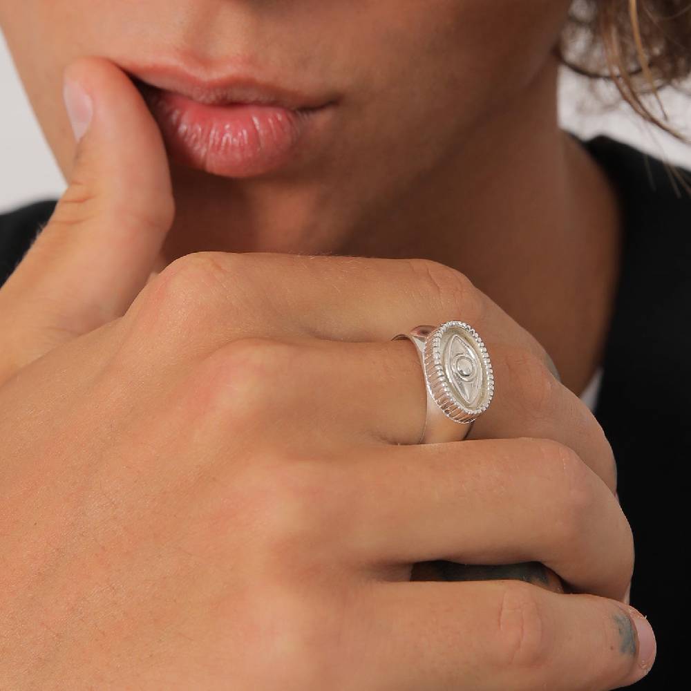 Kuzzoi Siegelring Evil Eye Riesige Ersparnisse
