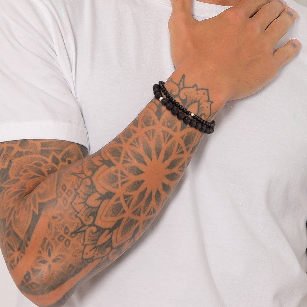 Kuzzoi Armbandset Perlen | Lava, Onyx (Schwarz) Letzter Tag